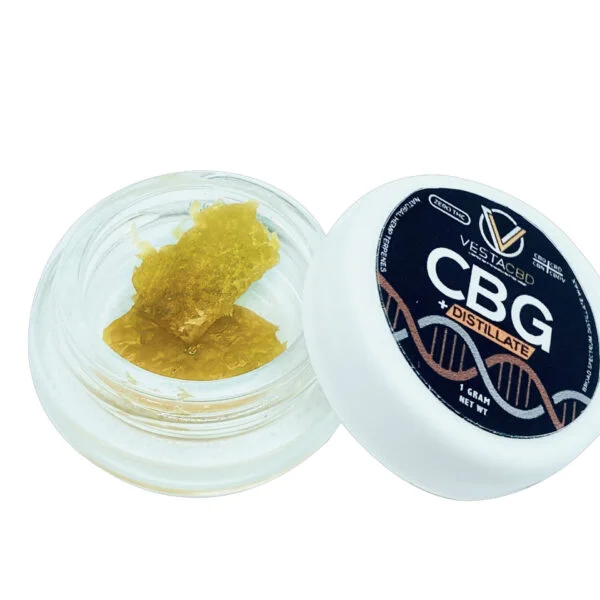 CBG Wax Dabs Concentrates with CBD Distillate Natural Hemp Terpenes Vesta CBD